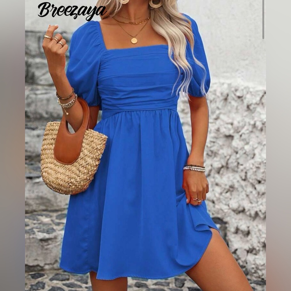 SHEIN Royal Blue Midi Dress